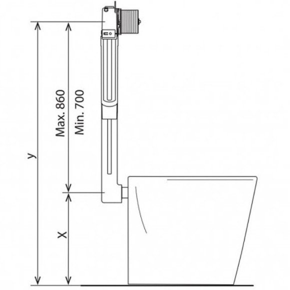 Смывной бачок BelBagno CS BB025-CS для унитаза без клавиши смыва Смывной бачок BelBagno CS BB025-CS для унитаза без клавиши смыва