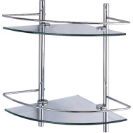 Стеклянная полка WasserKRAFT K-3122 угловая Хром