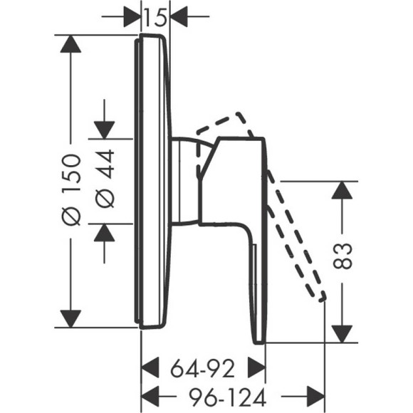 Смеситель для душа Hansgrohe Vernis Blend 71667000 Хром Смеситель для душа Hansgrohe Vernis Blend 71667000 Хром