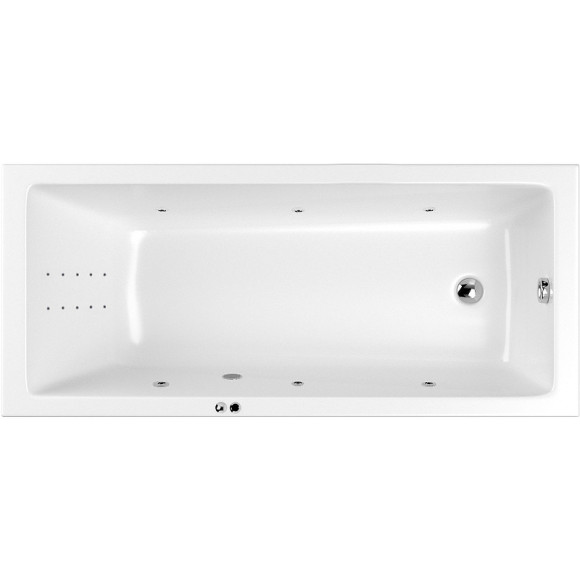 Акриловая ванна Whitecross Wave 170x75 0101.170075.100.LINENANO.CR с гидромассажем