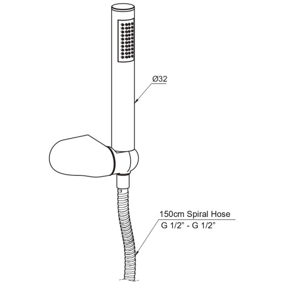Душевой гарнитур GPD DST60-S Черный матовый