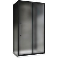 Душевой уголок Abber Schwarzer Diamant 130x80 AG30130BMH-S80BM-S80BM профиль Черный стекло матовое