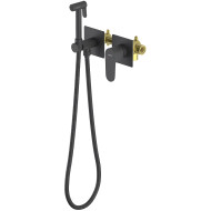 Гигиенический душ со смесителем Aquatek Оберон AQ1220MB Черный матовый