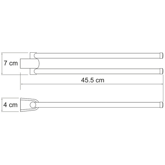 Полотенцедержатель WasserKRAFT Berkel K-6831 поворотный Хром