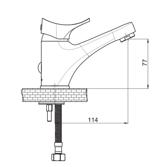 Смеситель для раковины GPD Florus MLB170 Хром