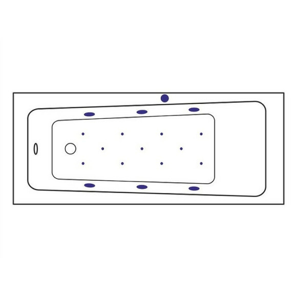 Акриловая ванна Excellent Ava 170x70 WAEX.AVA17.RELAX.CR с гидромассажем Акриловая ванна Excellent Ava 170x70 WAEX.AVA17.RELAX.CR с гидромассажем