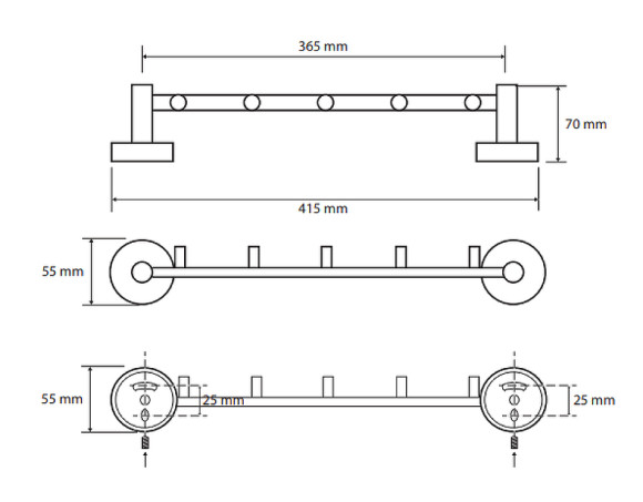 Вешалка для полотенец Bemeta Omega 104105112 Хром Вешалка для полотенец Bemeta Omega 104105112 Хром