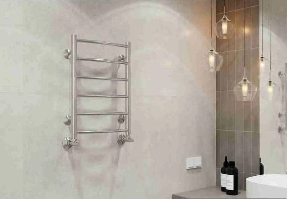 Водяной полотенцесушитель Terminus Классик П6 400x600 4670078530202 Хром, нижнее подключение, G 1/2" ВР