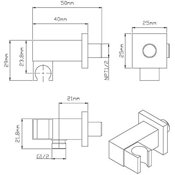 Шланговое подключение Vincea VSC-41CH Хром Шланговое подключение Vincea VSC-41CH Хром