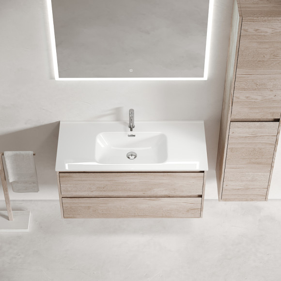 Тумба под раковину Sancos Libra 100 LB100EG подвесная Дуб галифакс натуральный