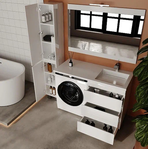 Тумба под раковину Style Line Даллас Леон 120 Люкс Plus СС-00002439 Белая Тумба под раковину Style Line Даллас Леон 120 Люкс Plus СС-00002439 Белая