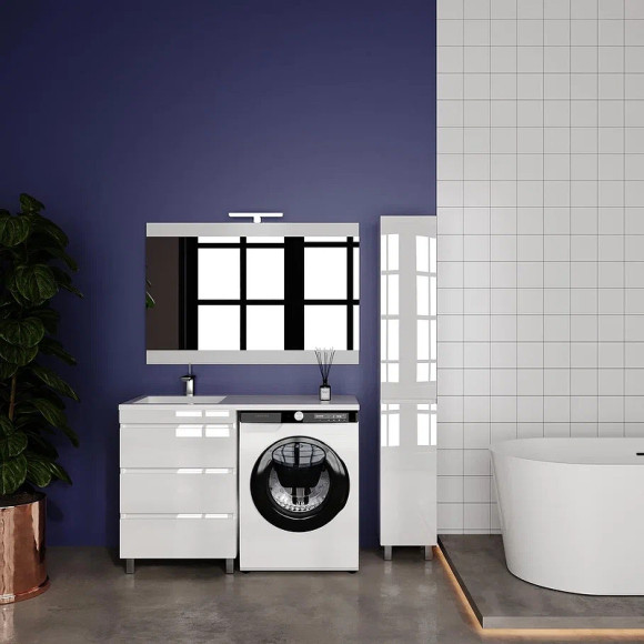 Тумба под раковину Style Line Даллас Леон 120 Люкс Plus СС-00002439 Белая Тумба под раковину Style Line Даллас Леон 120 Люкс Plus СС-00002439 Белая