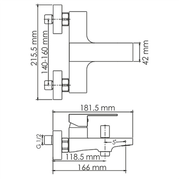 Смеситель для ванны WasserKRAFT Abens 2001 Чёрный матовый Смеситель для ванны WasserKRAFT Abens 2001 Чёрный матовый