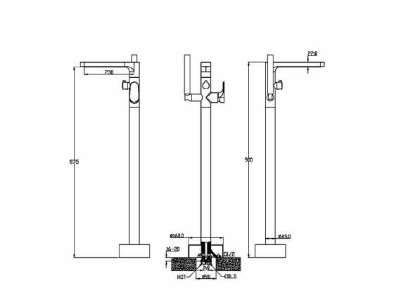 Смеситель для ванны Boheme Spectre 459-MW Белый матовый