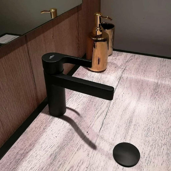 Смеситель для раковины Webert DoReMi DR830102560 Черный матовый Смеситель для раковины Webert DoReMi DR830102560 Черный матовый