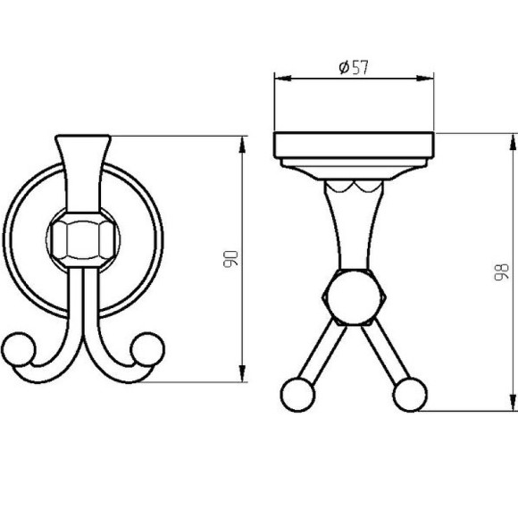 Двойной крючок Migliore Fortuna 27709 Хром Двойной крючок Migliore Fortuna 27709 Хром