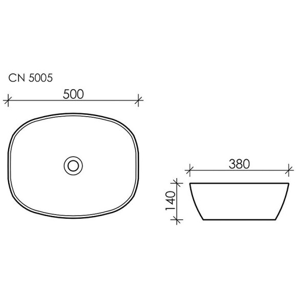 Раковина-чаша Ceramicanova Element 50 CN5005 Белая Раковина-чаша Ceramicanova Element 50 CN5005 Белая