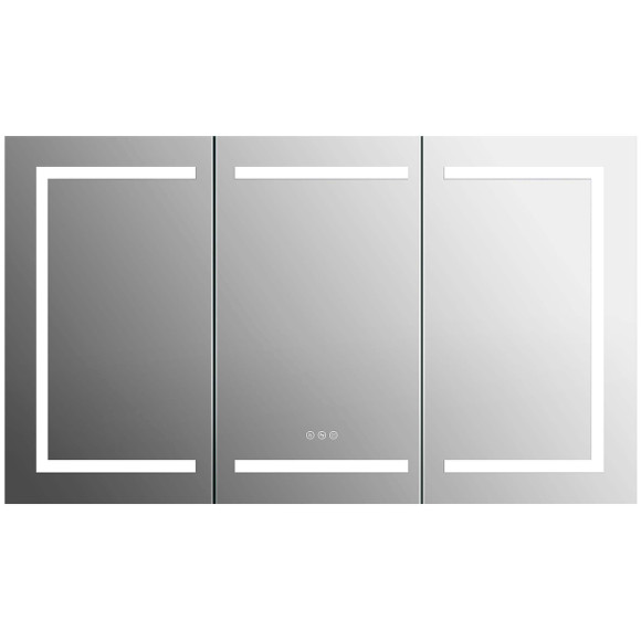 Зеркальный шкаф Aquatek 120 AQ7124-MLC с подсветкой Хром Зеркальный шкаф Aquatek 120 AQ7124-MLC с подсветкой Хром