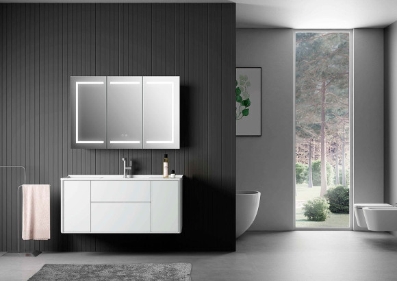 Зеркальный шкаф Aquatek 120 AQ7124-MLC с подсветкой Хром Зеркальный шкаф Aquatek 120 AQ7124-MLC с подсветкой Хром