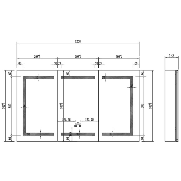 Зеркальный шкаф Aquatek 120 AQ7124-MLC с подсветкой Хром Зеркальный шкаф Aquatek 120 AQ7124-MLC с подсветкой Хром