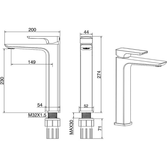 Смеситель для раковины Allen Brau Infinity 5.21002-31 Черный матовый Смеситель для раковины Allen Brau Infinity 5.21002-31 Черный матовый