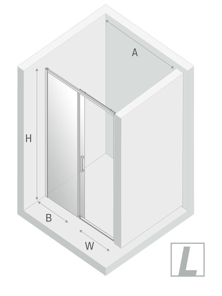 Душевая дверь New Trendy Prime Chrome 130 L D-0304A профиль Хром стекло прозрачное Душевая дверь New Trendy Prime Chrome 130 L D-0304A профиль Хром стекло прозрачное