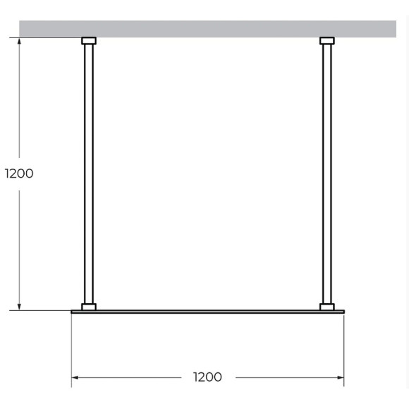 Душевая перегородка Cezares Liberta 120 LIBERTA-L-2-120-120-BR-NERO профиль Черный матовый стекло бронзовое