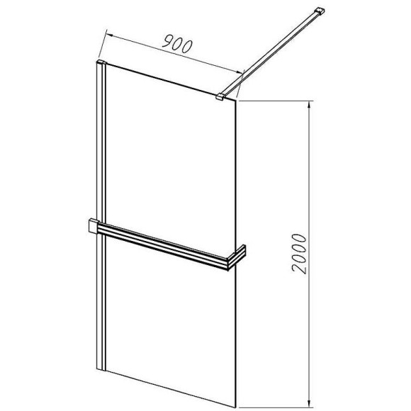 Душевая перегородка Vincea Walk-In HR 90 L VSW-4HR900CL профиль Хром стекло прозрачное