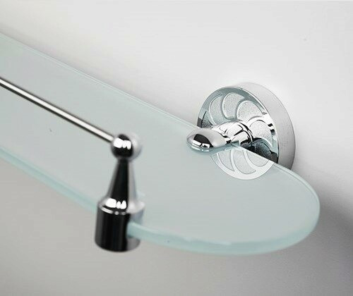 Стеклянная полка WasserKRAFT Isen K-4044 Хром Стеклянная полка WasserKRAFT Isen K-4044 Хром
