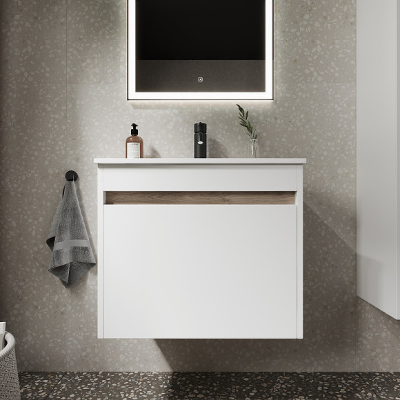 Тумба под раковину Sancos Smart 60 SM60W подвесная Белый глянец Тумба под раковину Sancos Smart 60 SM60W подвесная Белый глянец