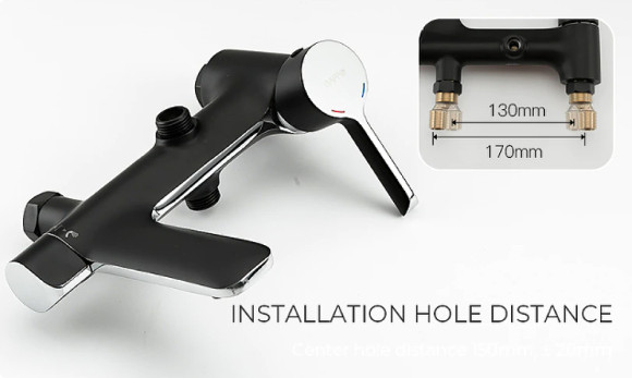 Душевая система Gappo G03-6 G2403-6 Черная матовая Хром