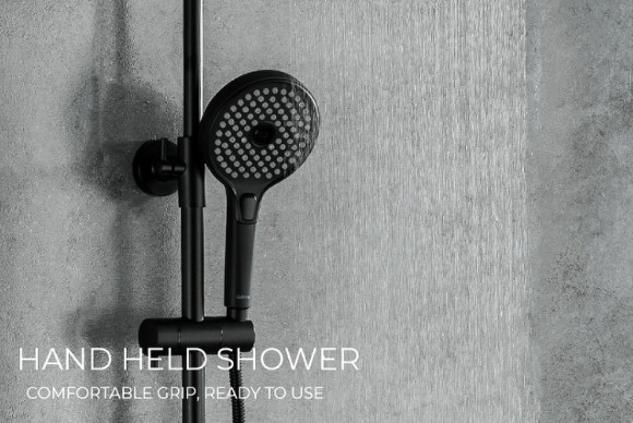 Душевая система Gappo G03-6 G2403-6 Черная матовая Хром