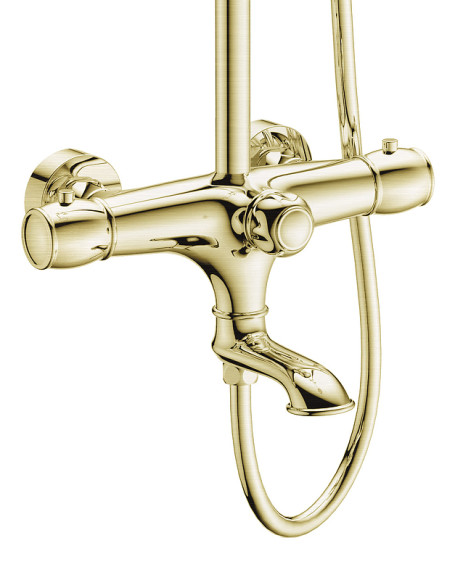 Душевая система Kaiser Aria 03182-1 с термостатом Бронза