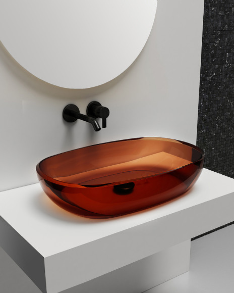 Раковина-чаша Abber Kristall 60 AT2805Opal Коричневая