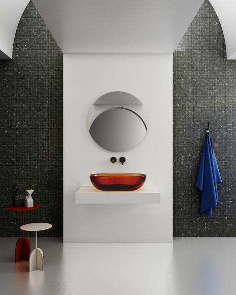 Раковина-чаша Abber Kristall 60 AT2805Opal Коричневая