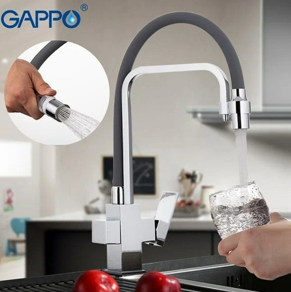 Смеситель для кухни Gappo G4398-4 Хром Серый Смеситель для кухни Gappo G4398-4 Хром Серый