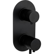 Смеситель для душа Remer Minimal Thermo NT92KBNO с термостатом Черный матовый Смеситель для душа Remer Minimal Thermo NT92KBNO с термостатом Черный матовый