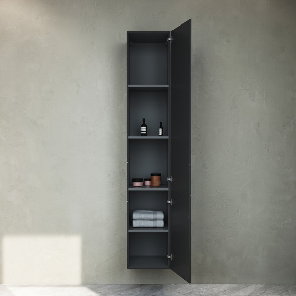 Шкаф пенал AM.PM Gem 30 R M90CHR0306BM подвесной Черный матовый Шкаф пенал AM.PM Gem 30 R M90CHR0306BM подвесной Черный матовый