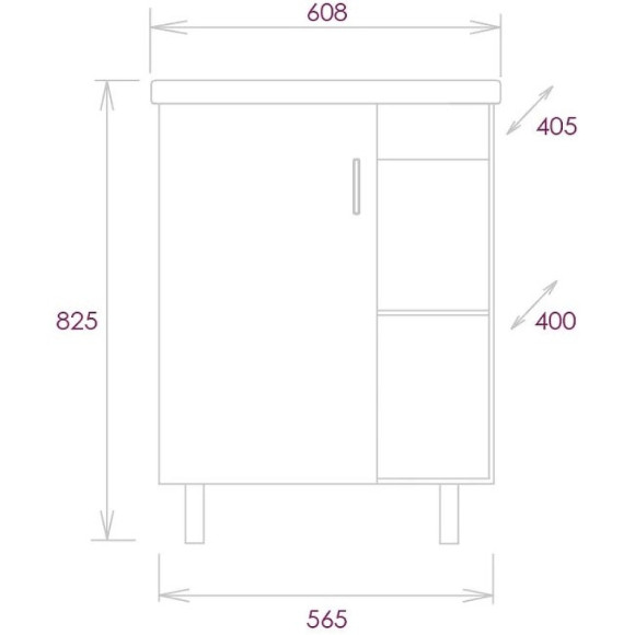 Тумба под раковину Onika Тимбер 60.01 106115 Белый матовый Дуб сонома
