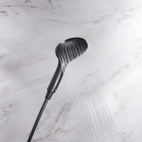 Комплект душевого уголка с душевой системой и аксессуарами AM.PM Gem 90x90 WK90EO профиль Черный матовый стекло прозрачное Комплект душевого уголка с душевой системой и аксессуарами AM.PM Gem 90x90 WK90EO профиль Черный матовый стекло прозрачное