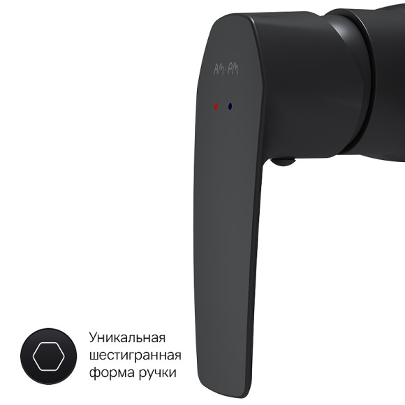 Комплект душевого уголка с душевой системой и аксессуарами AM.PM Gem 90x90 WK90EO профиль Черный матовый стекло прозрачное Комплект душевого уголка с душевой системой и аксессуарами AM.PM Gem 90x90 WK90EO профиль Черный матовый стекло прозрачное