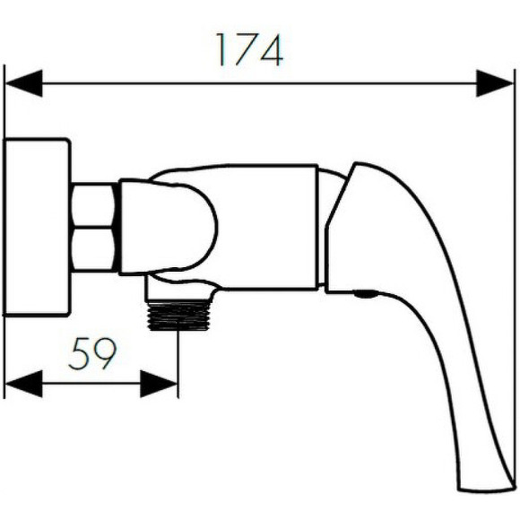 Смеситель для душа Kaiser Comba 48077 Хром Смеситель для душа Kaiser Comba 48077 Хром