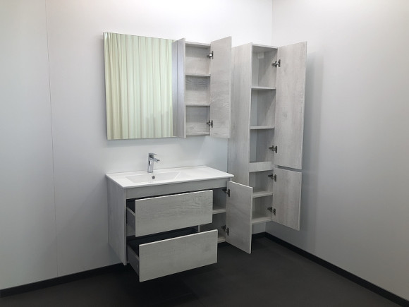 Зеркальный шкаф Comforty Бремен 90 00004142374 Дуб белый