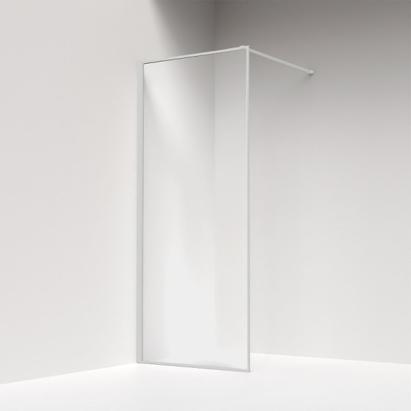 Душевая перегородка Iddis Slide 80 SLI8WS8i23 профиль Белый матовый стекло прозрачное