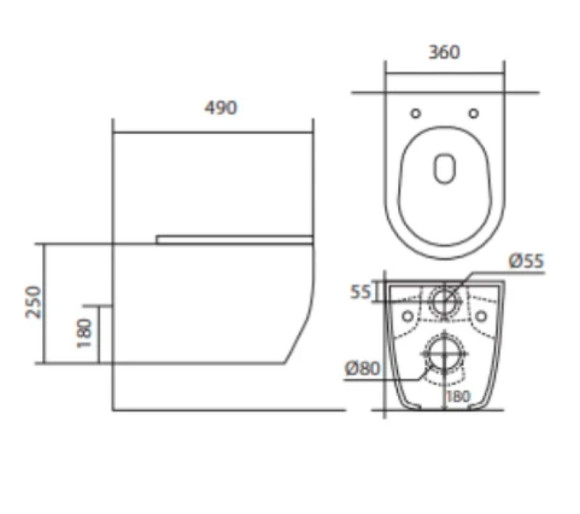 Комплект унитаза с инсталляцией Aquatek Set Aquatek Европа New cm с сиденьем Микролифт