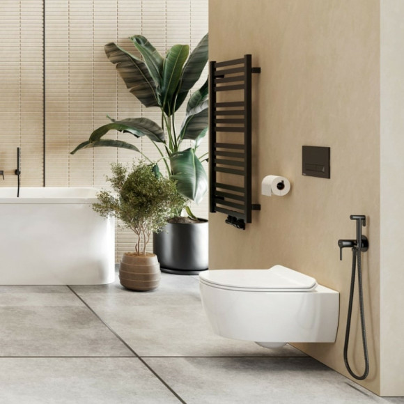 Гигиенический душ со смесителем Excellent Pi Arex AREX.1204BL Черный матовый