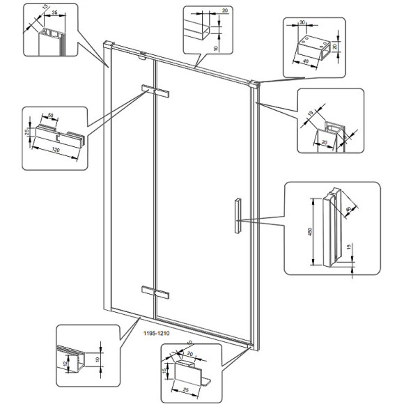Душевая дверь Veconi Vianno VN-73 120 VN73-120-01-C4 профиль Хром стекло прозрачное Душевая дверь Veconi Vianno VN-73 120 VN73-120-01-C4 профиль Хром стекло прозрачное