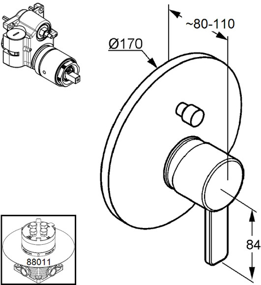 Смеситель для душа Kludi Zenta 386500575 Хром Смеситель для душа Kludi Zenta 386500575 Хром