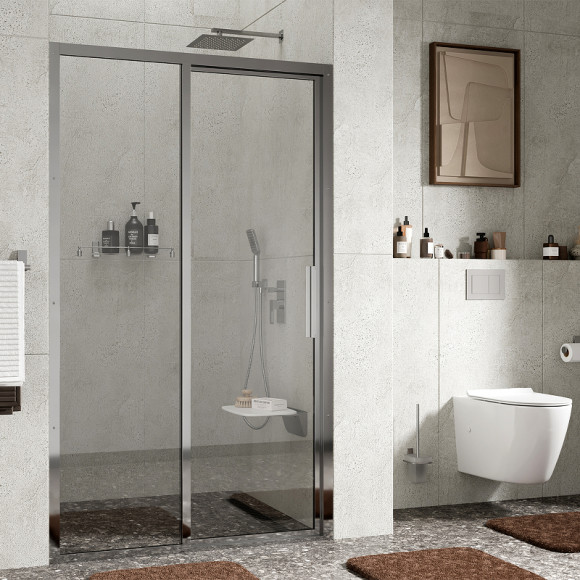 Душевая дверь WasserKRAFT Lopau 120 32S05L профиль Хром стекло прозрачное Душевая дверь WasserKRAFT Lopau 120 32S05L профиль Хром стекло прозрачное