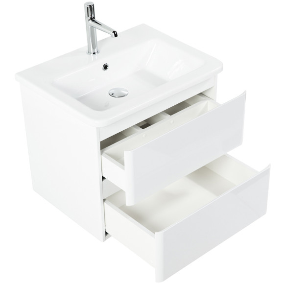 Тумба под раковину BelBagno 60 ALBANO-CER-600-2C-SO-BL подвесная Bianco Lucido